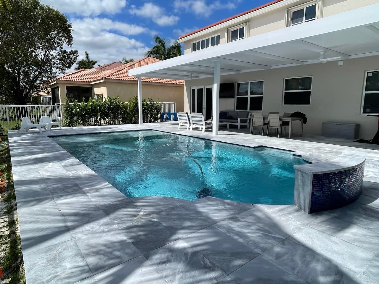 Pool renovation and outdoor living project photo 25 - Blue Clair Pool South Florida