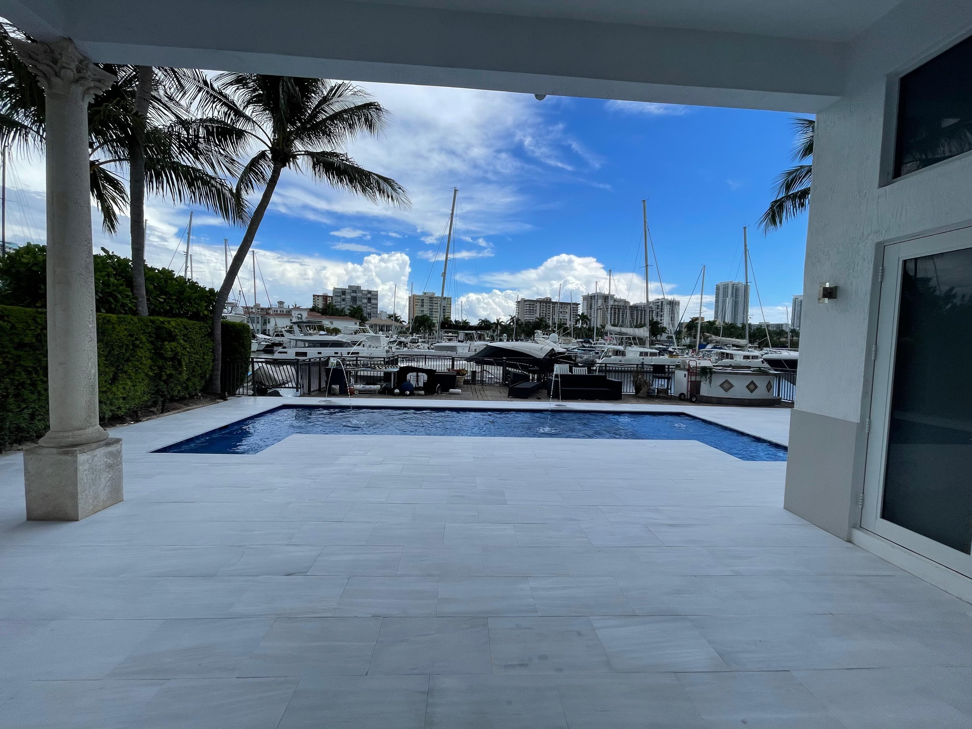 Modern pool with contemporary finish