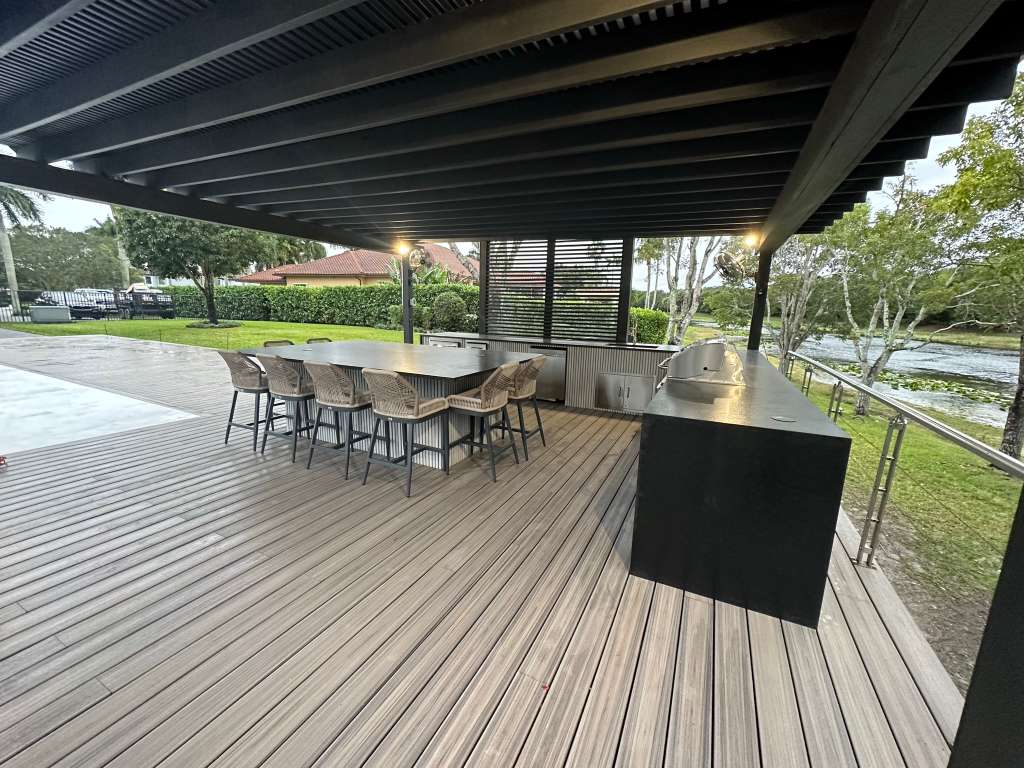 Modern pergola with contemporary design